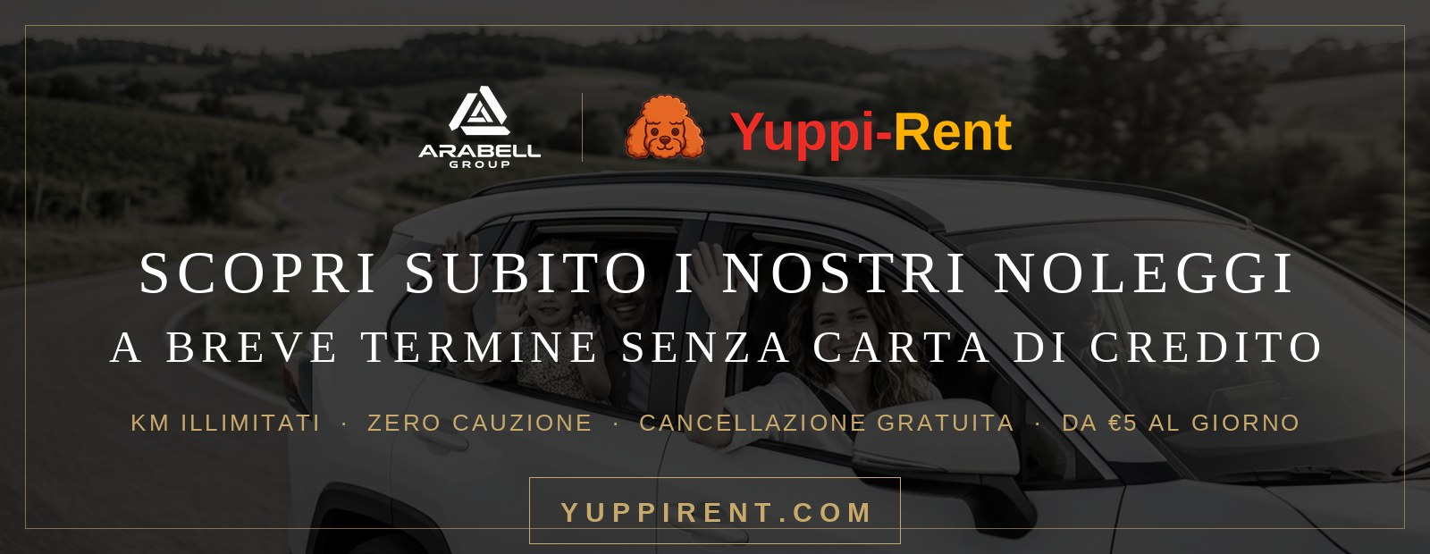 Scopri subito i nostri noleggi a breve termine senza carta di credito